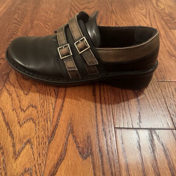 Naot Celesta Loafer Womens Shoe 7 7.5 EU 38 Black Leather Cork Insole Comfort - Picture 3 of 14